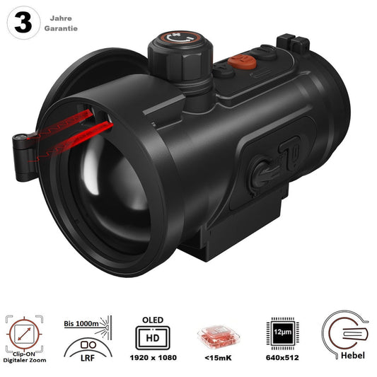 ThermTec Hunt 650L Pro – Wärmebild-Vorsatzgerät 50mm 640x512 LRF NETD<15mK