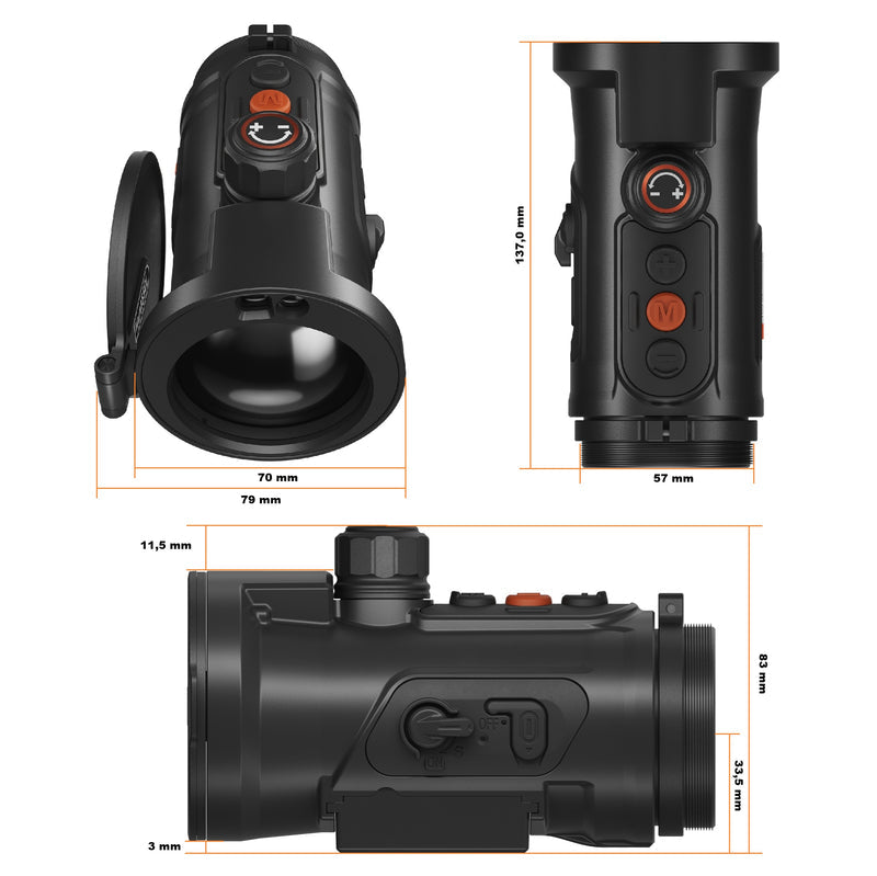 ThermTec Hunt 650L Pro – Wärmebild-Vorsatzgerät 50mm 640x512 LRF NETD<15mK