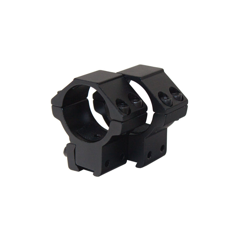 AluTech 2er Set - 30mm Ringmontage für 11mm Prismaschiene, mittlere Ausführung