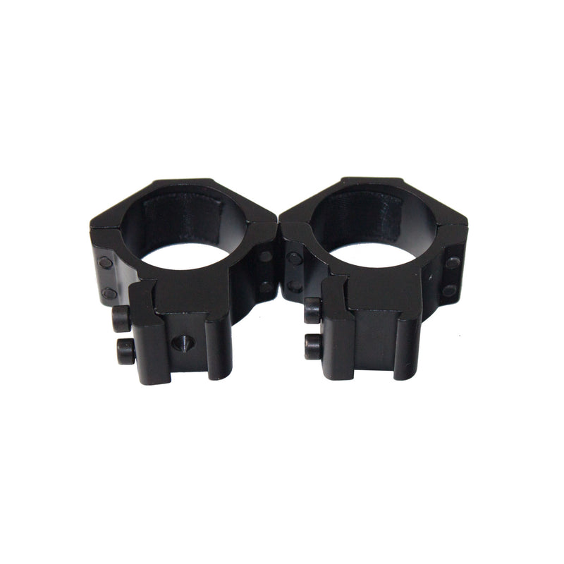 AluTech 2er Set - 30mm Ringmontage für 11mm Prismaschiene, mittlere Ausführung
