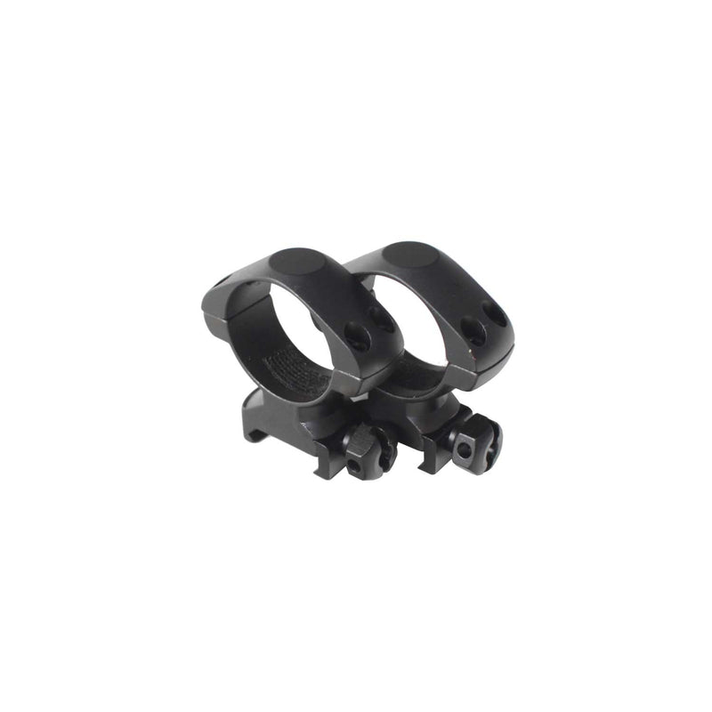 AluTech 2er Set - 30mm Ringmontage (Stahl) für Weaver/Picatinny, hohe Ausführung