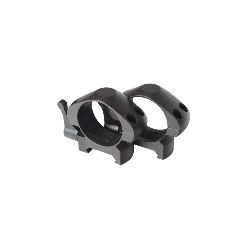 AluTech 2er Set - 30mm Ringmontage (Stahl) für Weaver/Picatinny m. Schnellv., niedrige Ausführung