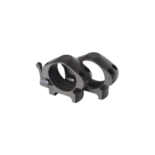AluTech 2er Set - 30mm Ringmontage (Stahl) für Weaver/Picatinny m. Schnellv., niedrige Ausführung