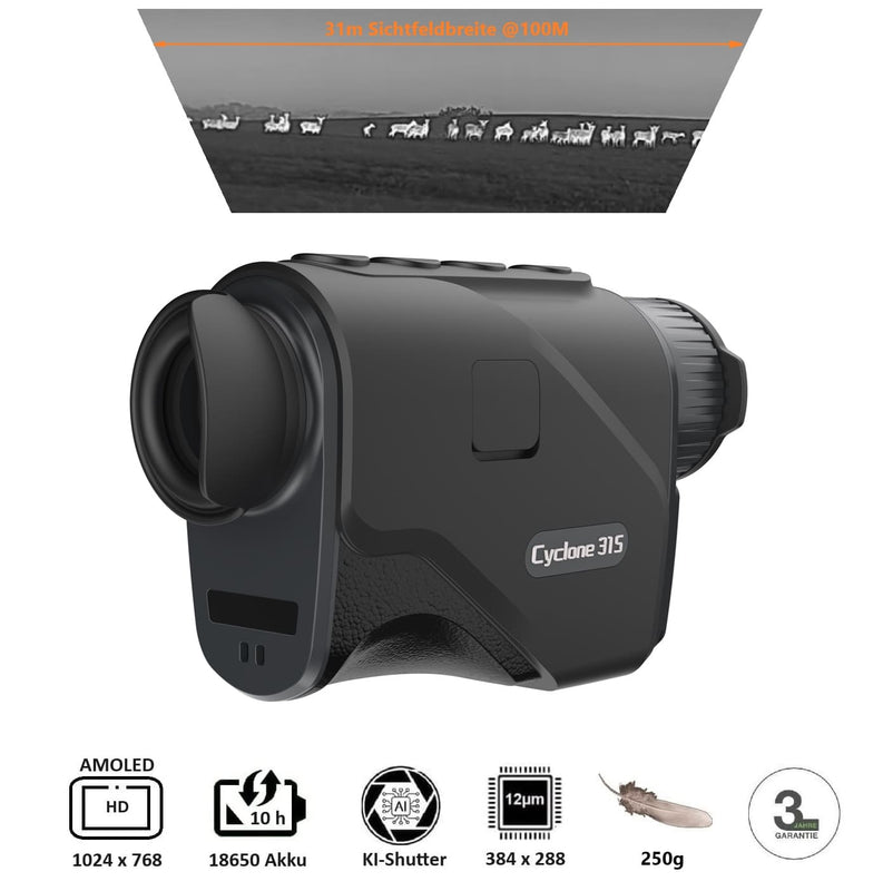 ThermTec Cyclone 315 – Wärmebild-Monokular 15mm NETD<20mK